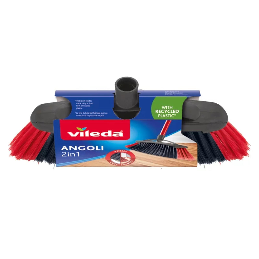 Vileda Broom XXL 2-in-1 Sweeping 2 Types of Bristles Double Cleaning Power Set 130cm