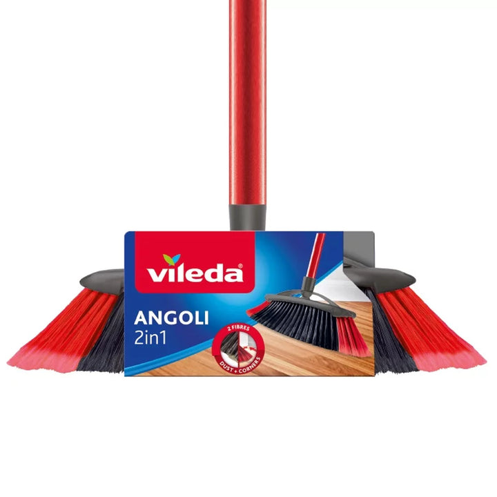 Vileda Broom XXL 2-in-1 Sweeping 2 Types of Bristles Double Cleaning Power Set 130cm