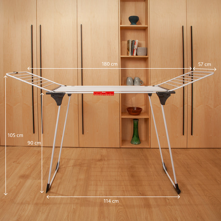 Vileda King Clothes Airer XXL Raca Triomú Sciatháin Fillte Réimse Triomú Sturdy 20m