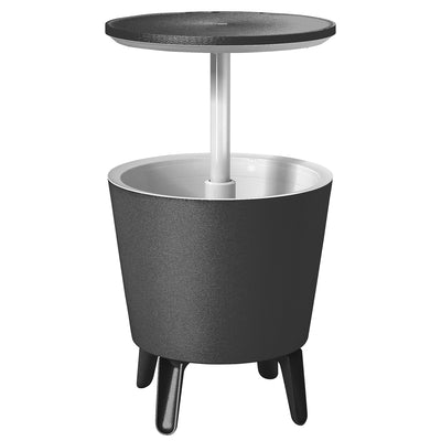 Curver Outdoor Keter Garden Cool Bar Coffe Table with Cooling Function, Grey, Beverage Cooler