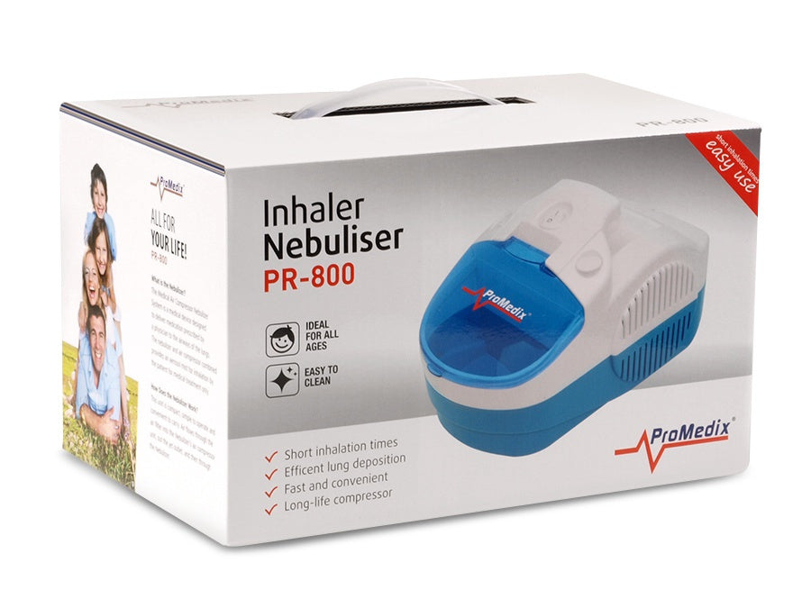 Promedix PR-800 Family Nebulizer Inhaler with Accessories Complete Set Kid Adult Child Masks Tube Medicine Cup