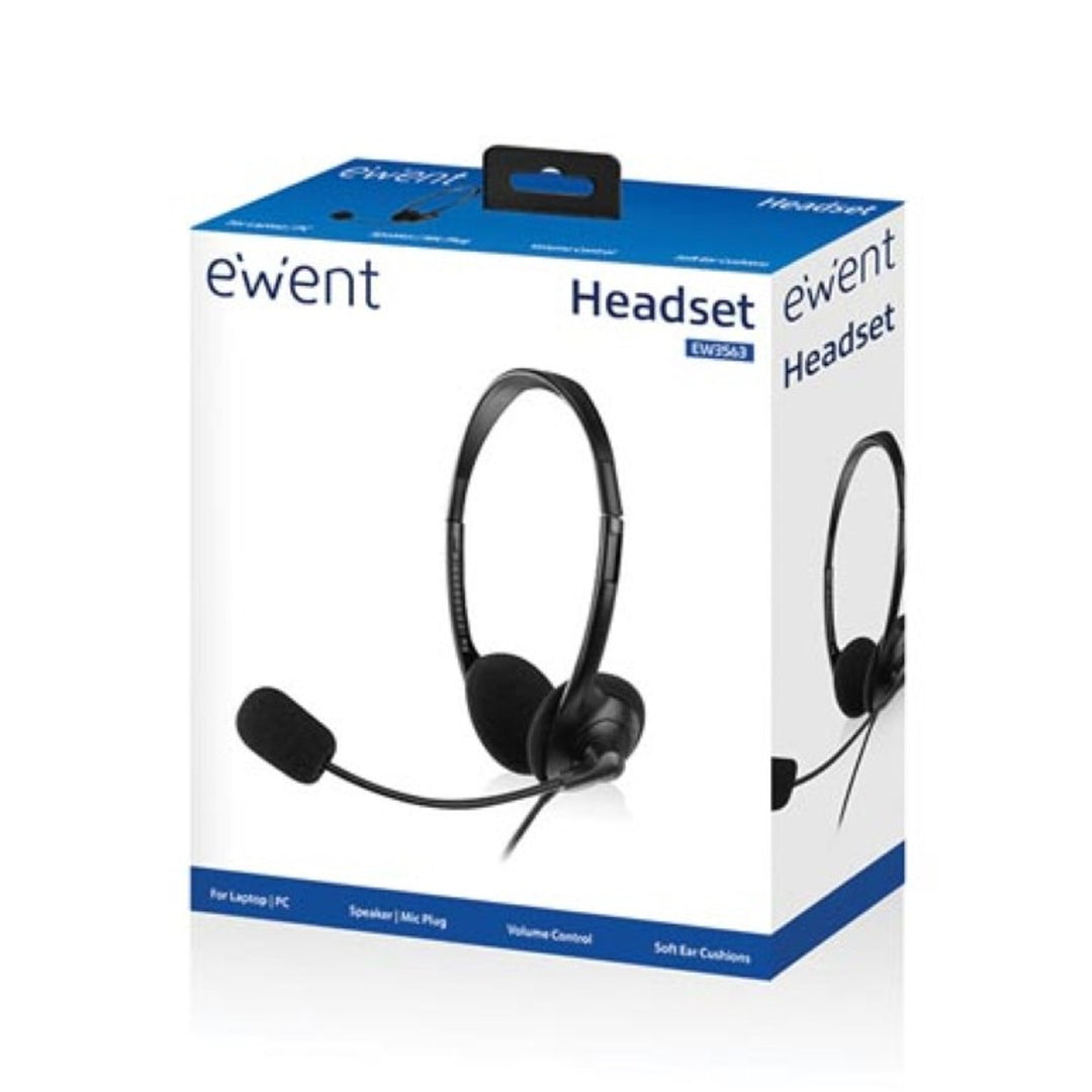 Eminent headphones with microphone, volume control, 3.5 mm jack, EM3563