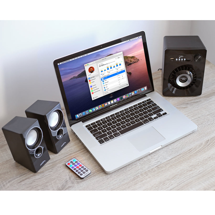 Audiocore AC910 Bluetooth 2.1 Speakers Stereo System Loudspeaker FM Radio, TF Card Input, AUX, USB-Powered