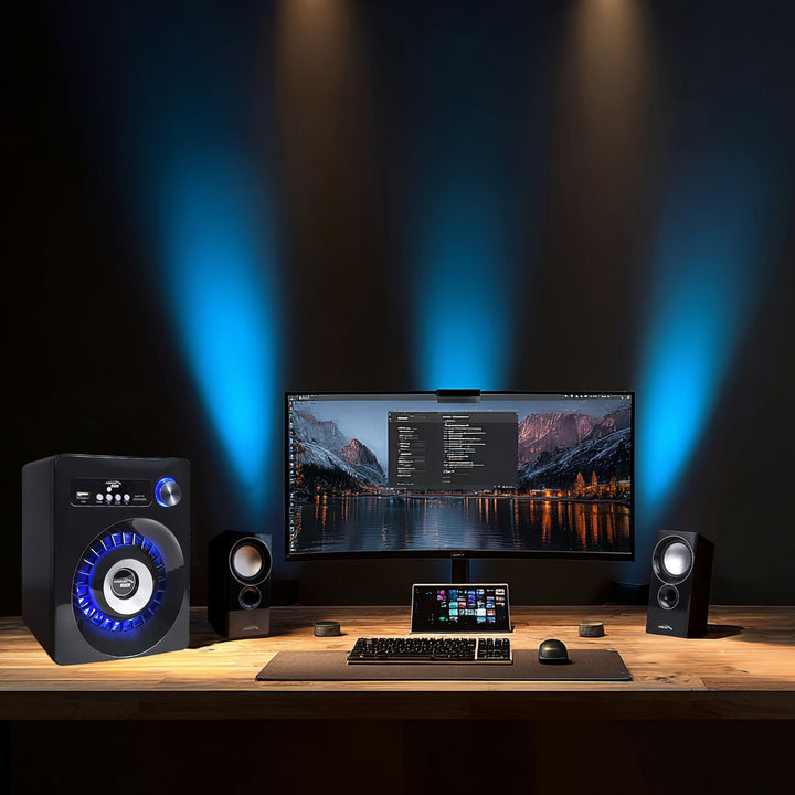 Audiocore AC910 Bluetooth 2.1 Cainteoirí Córas Steirió Callaire Raidió FM, Ionchur Cárta TF, AUX, USB-Powered