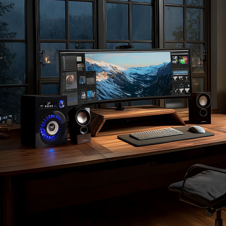 Audiocore AC910 Bluetooth 2.1 Cainteoirí Córas Steirió Callaire Raidió FM, Ionchur Cárta TF, AUX, USB-Powered