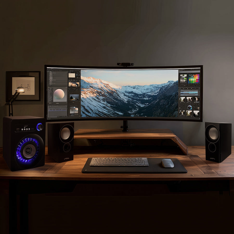 Audiocore AC910 Bluetooth 2.1 Speakers Stereo System Loudspeaker FM Radio, TF Card Input, AUX, USB-Powered