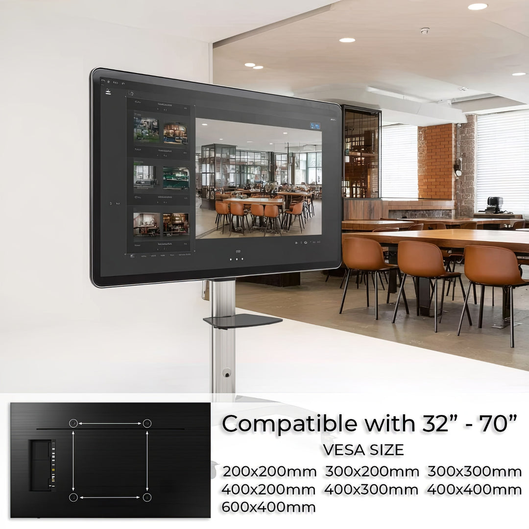 Maclean MC-801 Professional LCD TV LED OLED QLED Plasma TV Stand mounted on the stand max 70 "max. 50 kg max. VESA 600x400 Height adjustable