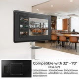 Maclean MC-801 Professional LCD TV LED OLED QLED Plasma TV Stand mounted on the stand max 70 "max. 50 kg max. VESA 600x400 Height adjustable