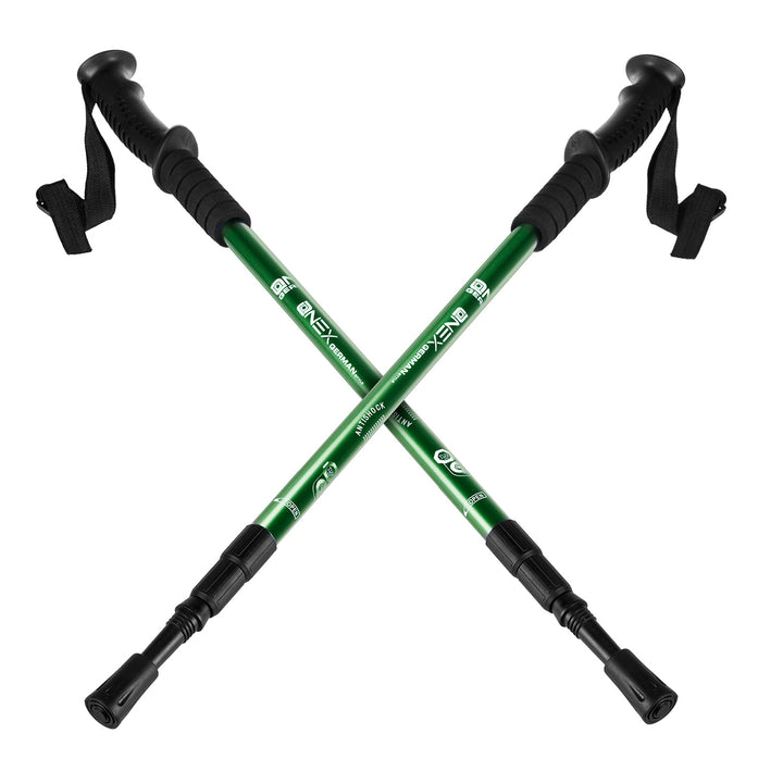 65–135 cm Telescopic Green Aluminum Nordic Walking Poles