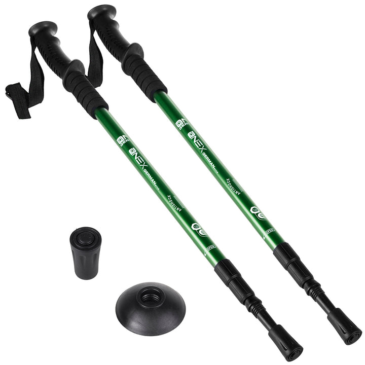 65–135 cm Telescopic Green Aluminum Nordic Walking Poles