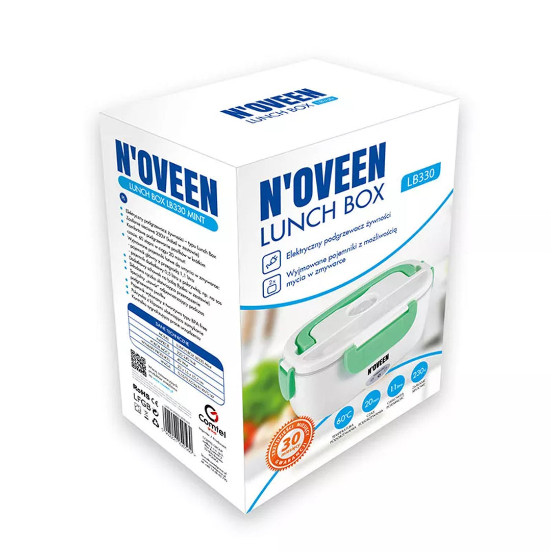 Noveen LB330 Mint-Colored Electric Lunch Box Food Warmer