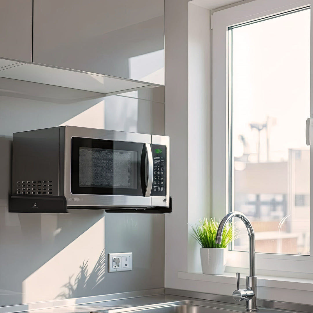 Maclean MC-807 Wall Mounting Handles Brackets Black Up to 35 kg