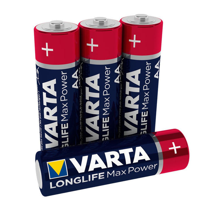 4x Varta Longlife Max Power AA alkaline batteries, high quality