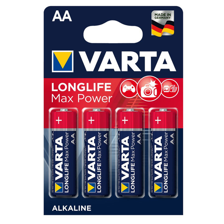 4x Varta Longlife Max Power AA alkaline batteries, high quality