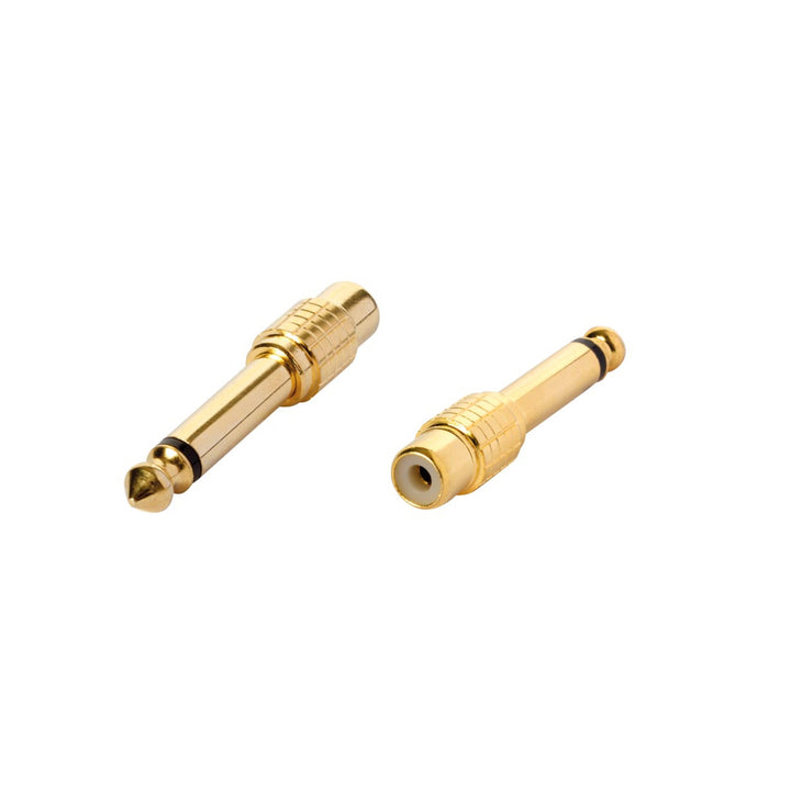 Female RCA Jack to 6.35mm gold-plated mono jack connector HQ-Power PCN022