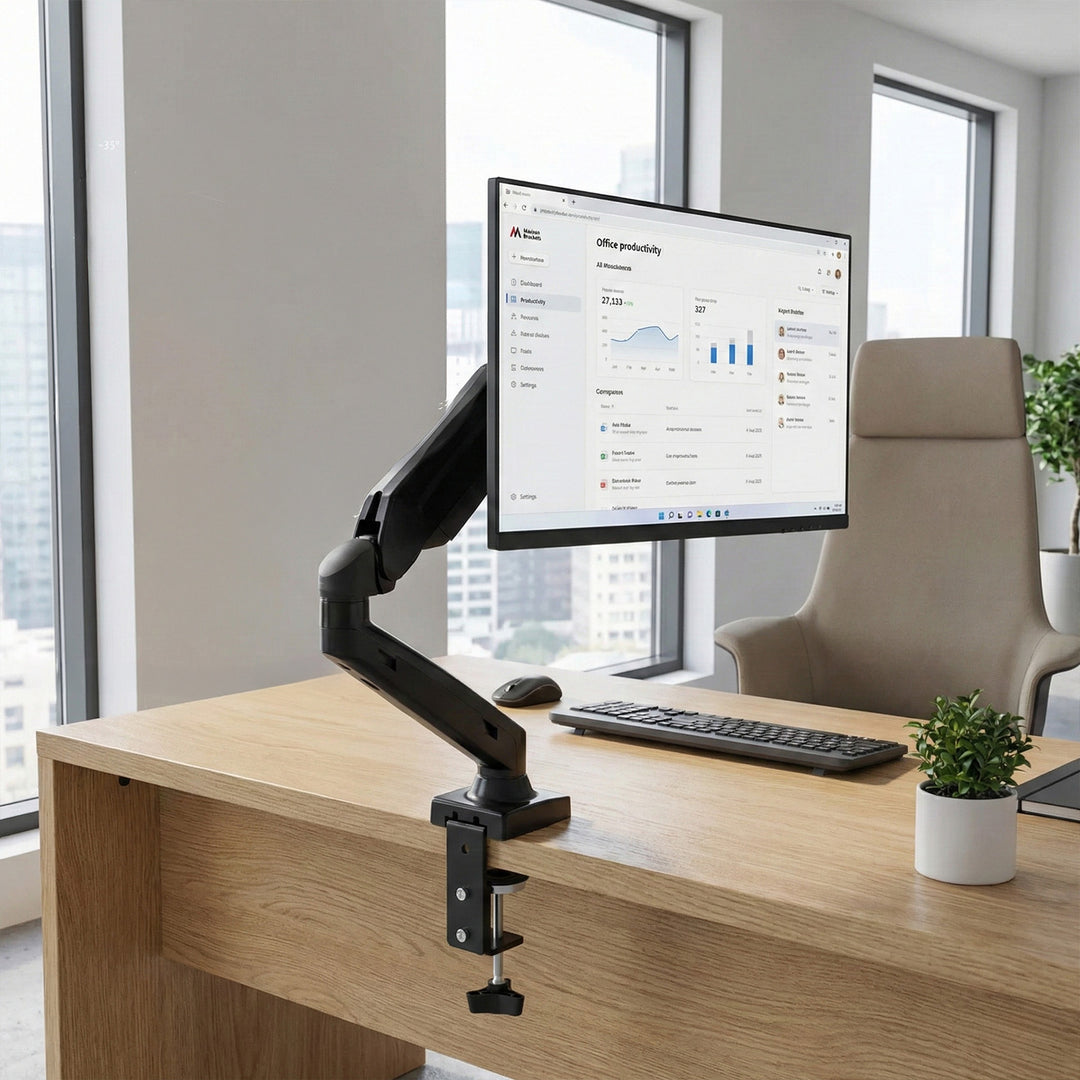 Maclean MC-860 Monitor Desk Mount Bracket Stand Holder LED LCD Universal 13" - 27" VESA 8kg