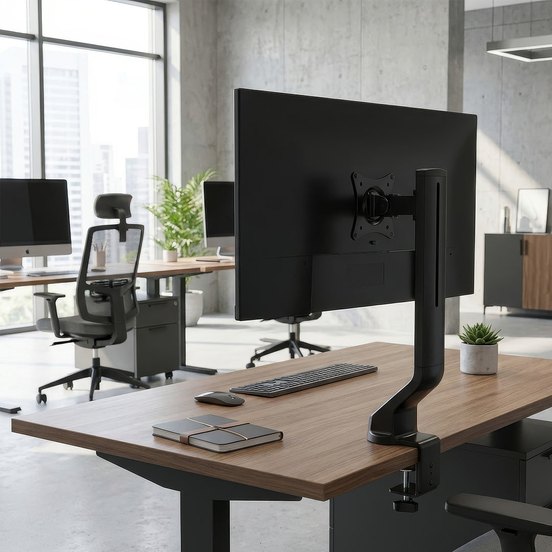 Maclean MC-853 Monitor Bracket Desk Mount Universal Holder 17" - 32" 8kg LCD LED Adjustable 180-Degree Rotation