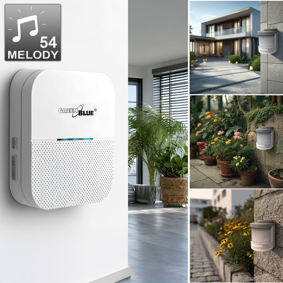 GreenBlue GB212 Siren ionchuir gan sreang, braiteoir tairiscint 52 fonn bán, 230V, uas. 8 braiteoir