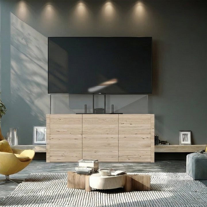 Maclean MC-866 Electric TV Lift Mount Bracket Universal Adjustable 37'' - 65" Remote Control 50kg VESA Ceiling & Floor Mount