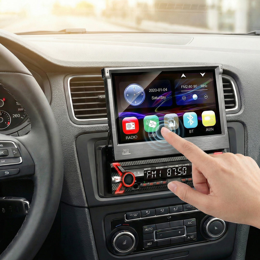 Audiocore AC9100 Car Radio LCD 7" Screen 1080P MP5 MP3 USB AVI DivX Bluetooth Handsfree RDS Digital Radio Remote Control 1 DIN