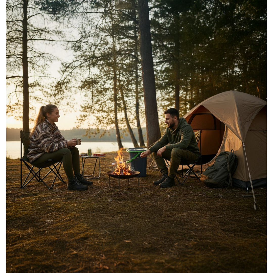 GreenBlue GB320BG Tourist Toilet Black and Green 19L Carrying Handle