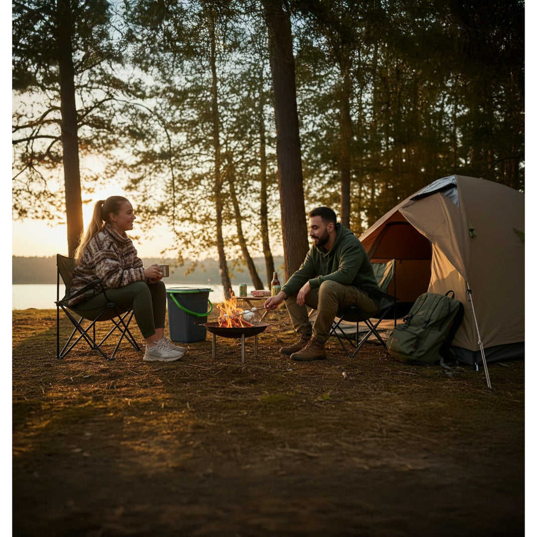 GreenBlue GB320BG Tourist Toilet Black and Green 19L Carrying Handle