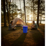 GreenBlue GB320BR 19L Portable Camping Toilet Bucket Travel Festival with Handle Detachable Seat - Navy Blue & Pink