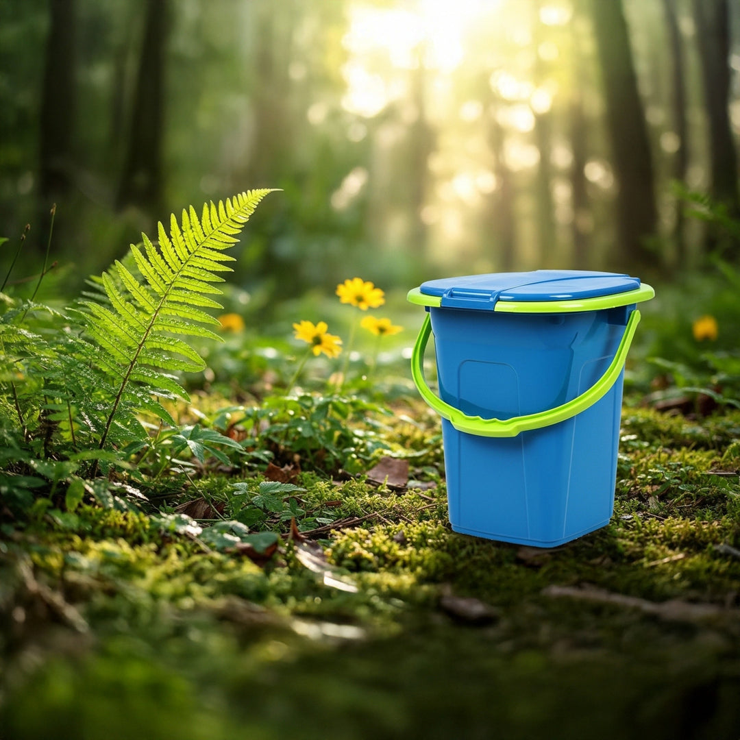 GreenBlue GB320BL Leithreas Taistil Inaistrithe Buicéad Suíochán Féile Campála Láimhseáil Lid Durable Cobhsaí19L