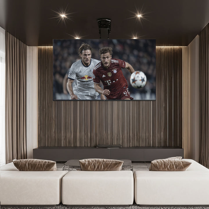 Maclean MC-880 Electric TV Ceiling Bracket Holder Foldable Mount 32" - 70" Remote Control VESA Universal 35kg