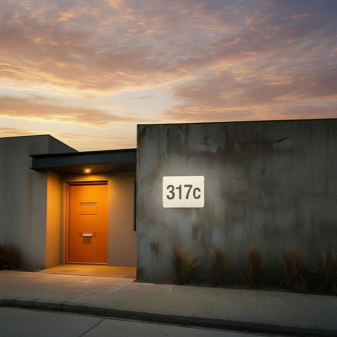 Maclean LED lamp, house number, with twilight sensor, white, max 10W, IP65, neutral color (4000K), max 1000lm, MCE292 W