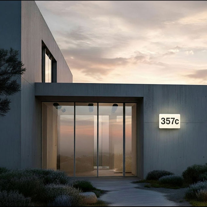 Maclean LED Lamp, house number, with twilight sensor, white, max. 10W, IP65, neutral color temperature (4000K), max. 1000 lm, MCE292 W