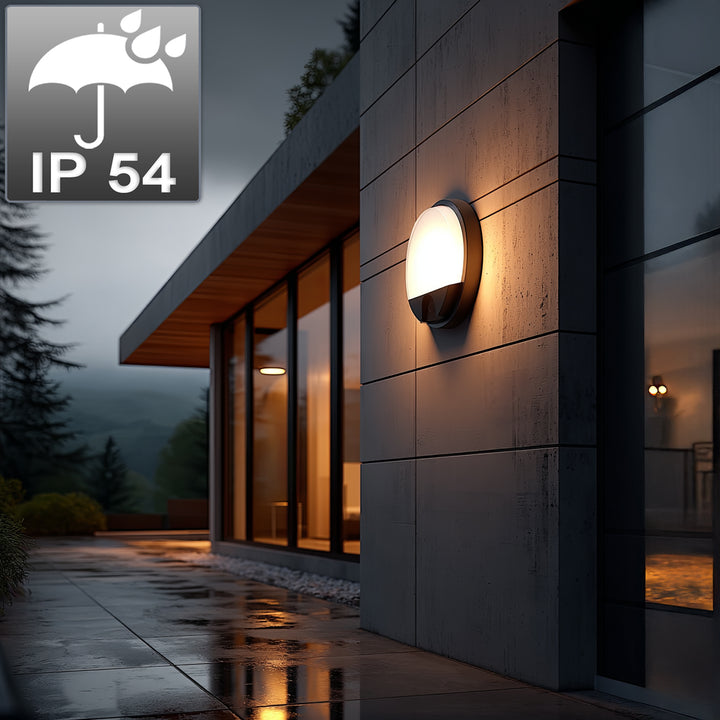 Maclean Energy MCE291 GR LED Lamp Infrared Motion Sensor Twilight Sensor Waterproof 1100lm 15W IP54