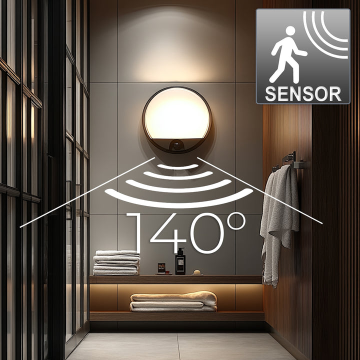 Maclean Energy MCE291 GR LED Lamp Infrared Motion Sensor Twilight Sensor Waterproof 1100lm 15W IP54