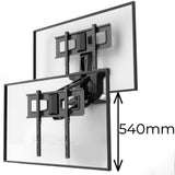 Maclean MC-891 Electric TV Wall Mount Bracket Remote 37''-70" VESA 35kg Over Fireplace Pull Down TV Holder EU plug