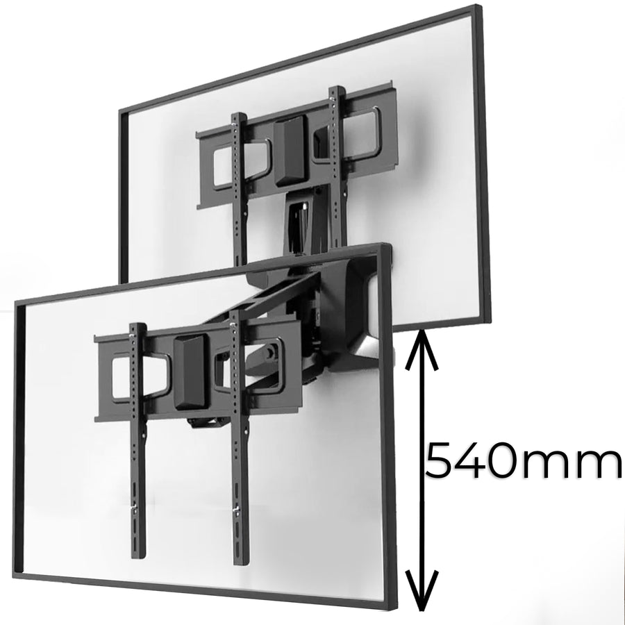 Maclean MC-891 Electric TV Wall Mount Bracket Remote 37''-70" VESA 35kg Over Fireplace Pull Down TV Holder EU plug