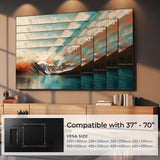 Maclean MC-891 Electric TV Wall Mount Bracket Remote 37''-70" VESA 35kg Over Fireplace Pull Down TV Holder EU plug