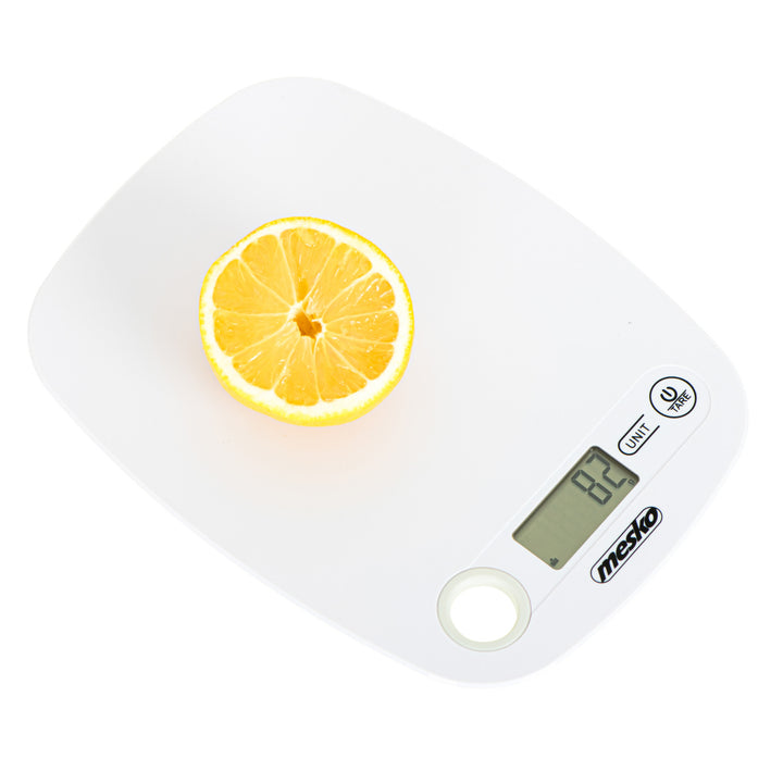 Mesko MS 3159w White Electronic Kitchen Scale with LCD Display – Precision Scale for Accurate Measurements in the Kitchen