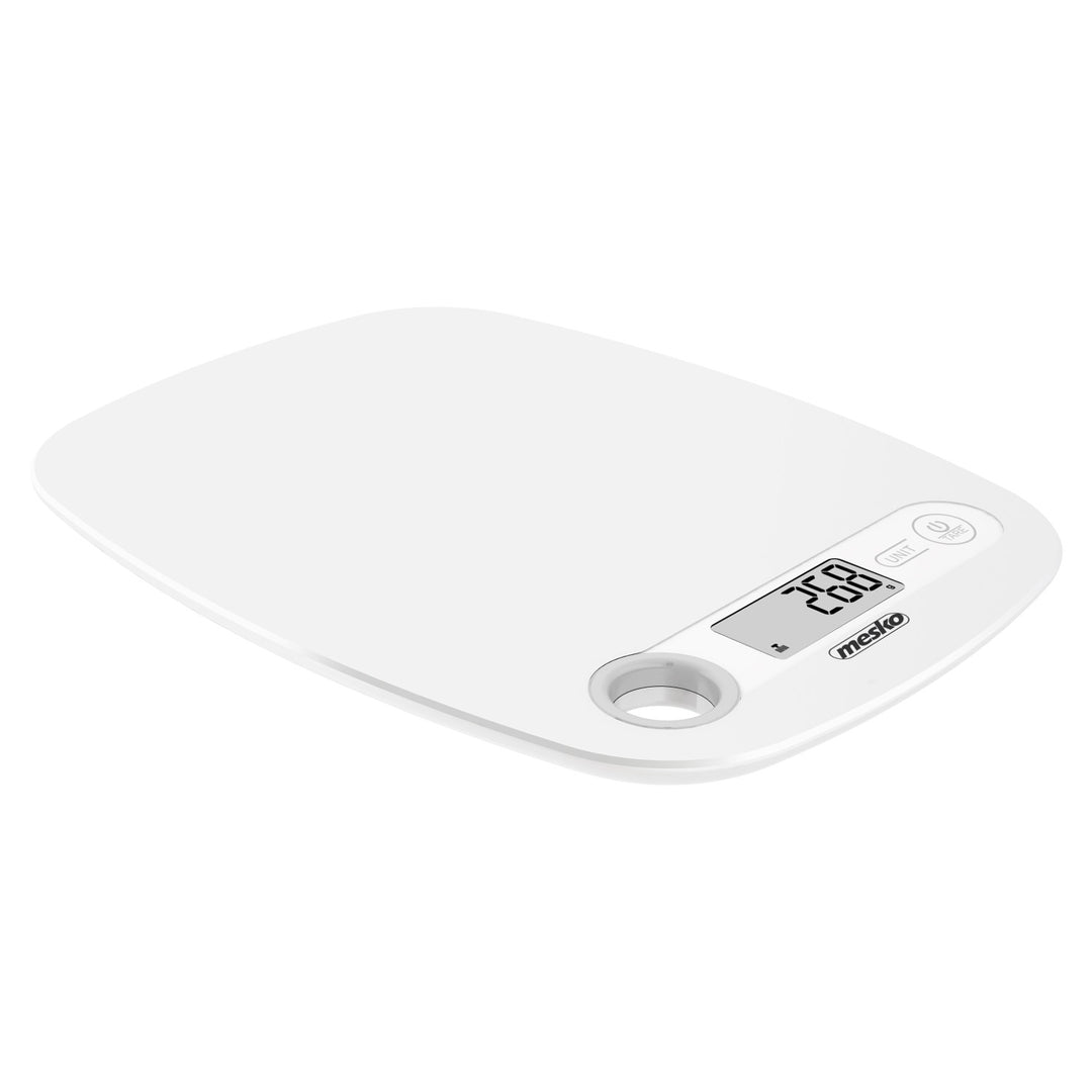 Mesko MS 3159w White Electronic Kitchen Scale with LCD Display – Precision Scale for Accurate Measurements in the Kitchen