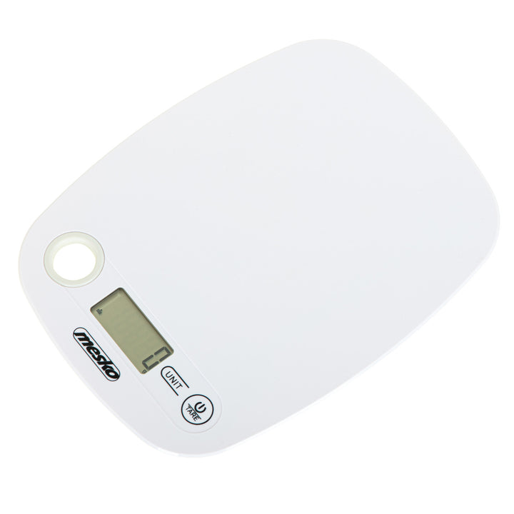 Mesko MS 3159w White Electronic Kitchen Scale with LCD Display – Precision Scale for Accurate Measurements in the Kitchen