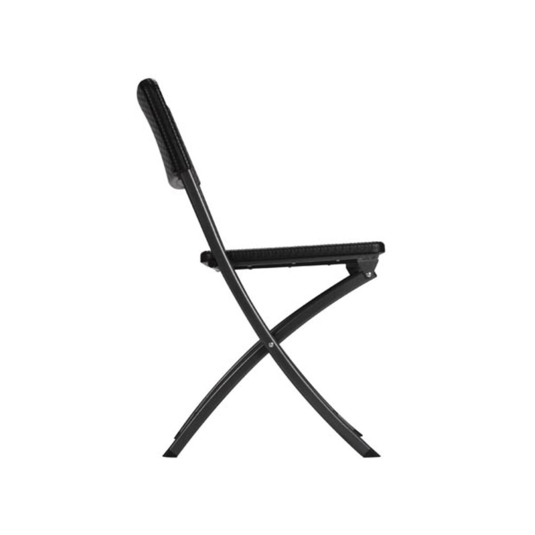 Perel folding chair, steel, up to 300kg, black, FP165R