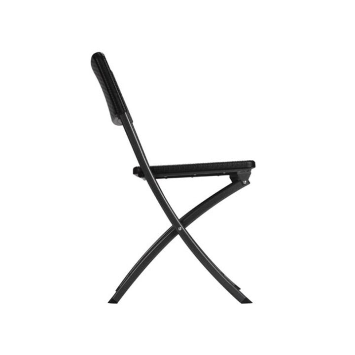 Perel folding chair, steel, up to 300kg, black, FP165R