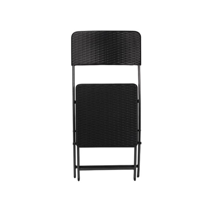 Perel folding chair, steel, up to 300kg, black, FP165R