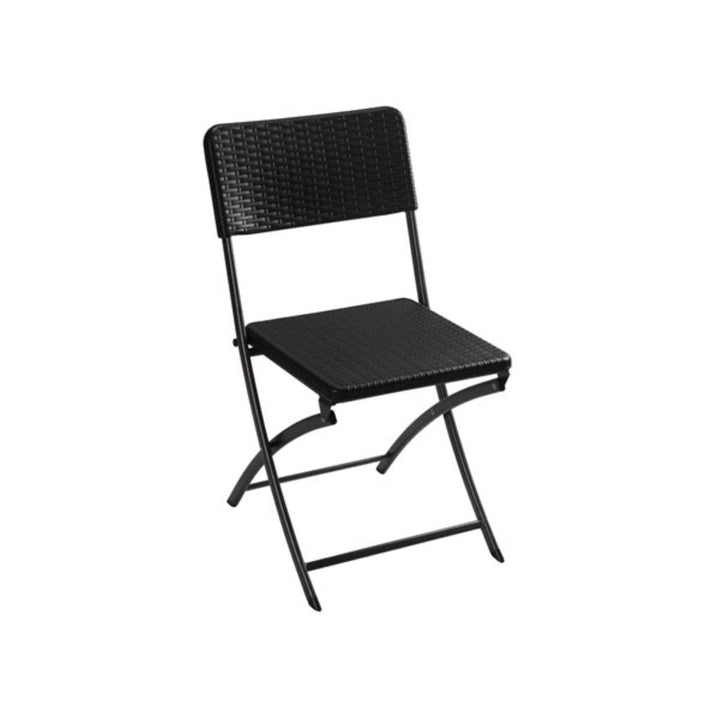 Perel folding chair, steel, up to 300kg, black, FP165R