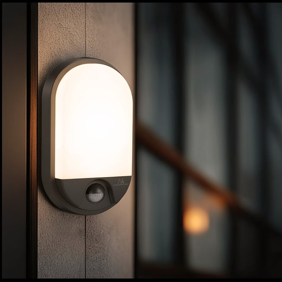 Maclean MCE340 Infrared Sensor LED Wall Lamp Motion Dusk Sensor Light Lighting Energy Saving