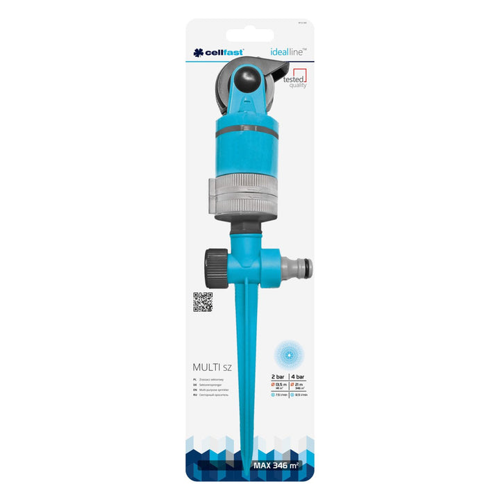 Cellfast sprinkler, sector, 4 functions, on pin base, Ideal