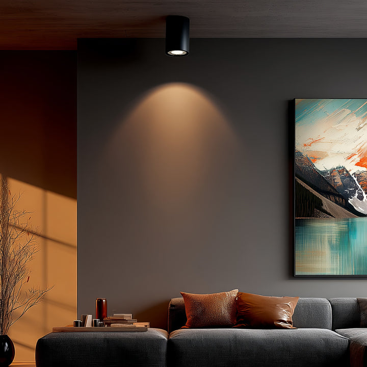 GU10 MCE422 B halogen spot mounted luminaire, 80x115mm, aluminum