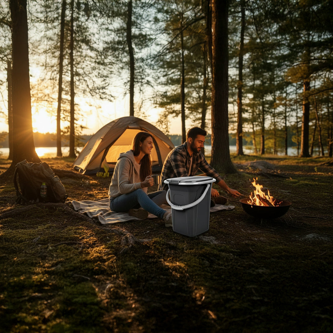 GreenBlue GB320 Portable Camping Toilet WC Bucket, 19L Capacity, with Handle