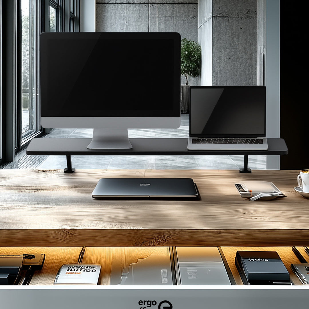 Ergo Office ER-409 Monitor Laptop Stand Desk Mount Table Top Shelf 13" - 32" 20kg Universal 100 x 26cm