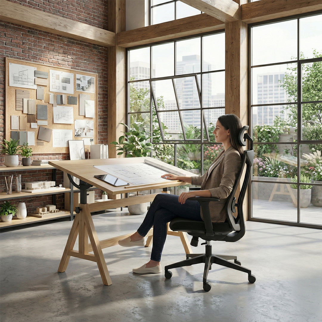 Ergo Office Ergonomic Home Office Chair Wheels Adjustable Mesh Swivel Armrest Durable