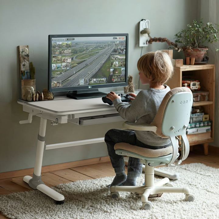 Ergo Office children ergonomic height adjustable desk, grey, max 100kg, ER-417 2cz